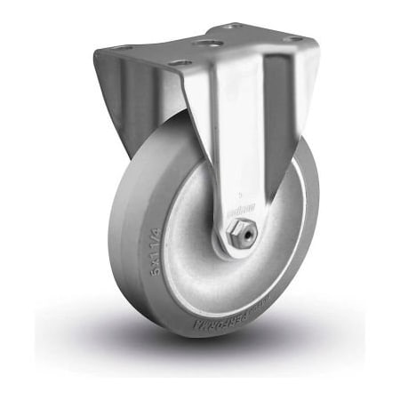 Colson Colson 2 Series Rigid Plate Caster 2.05208.441 - Rubber on Polyolefin 5" Dia. 325 Lb. 2.05208.441